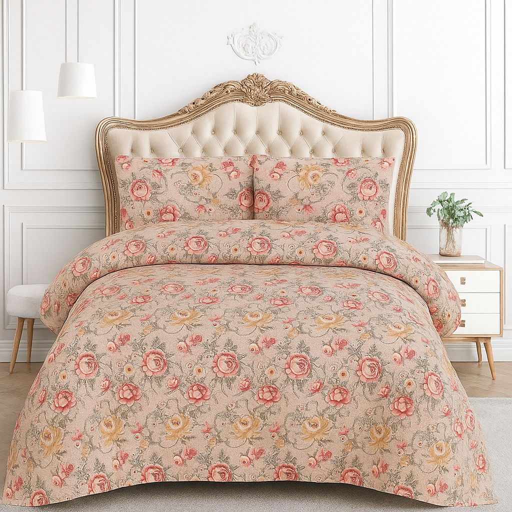 Teric Gold Bedsheet Set 3pcs