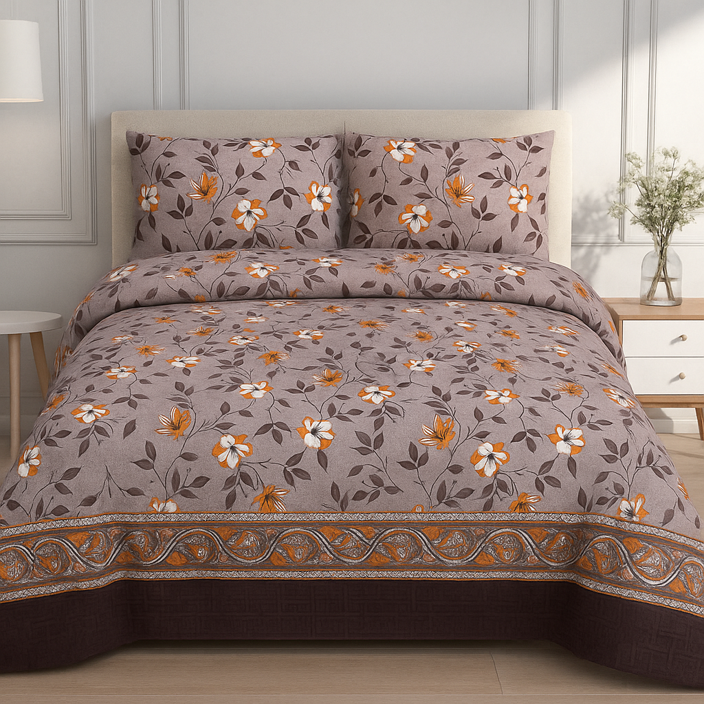 Yorten Gold Bedsheet Set 3pcs