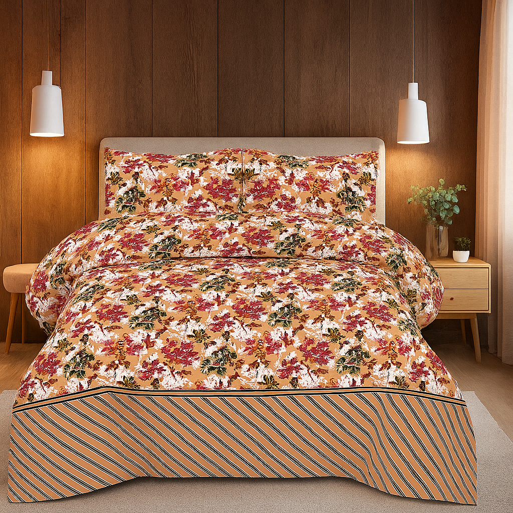 Helsink Gold Bedsheet Set 3pcs