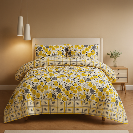 Maken Gold Bedsheet Set 3pcs
