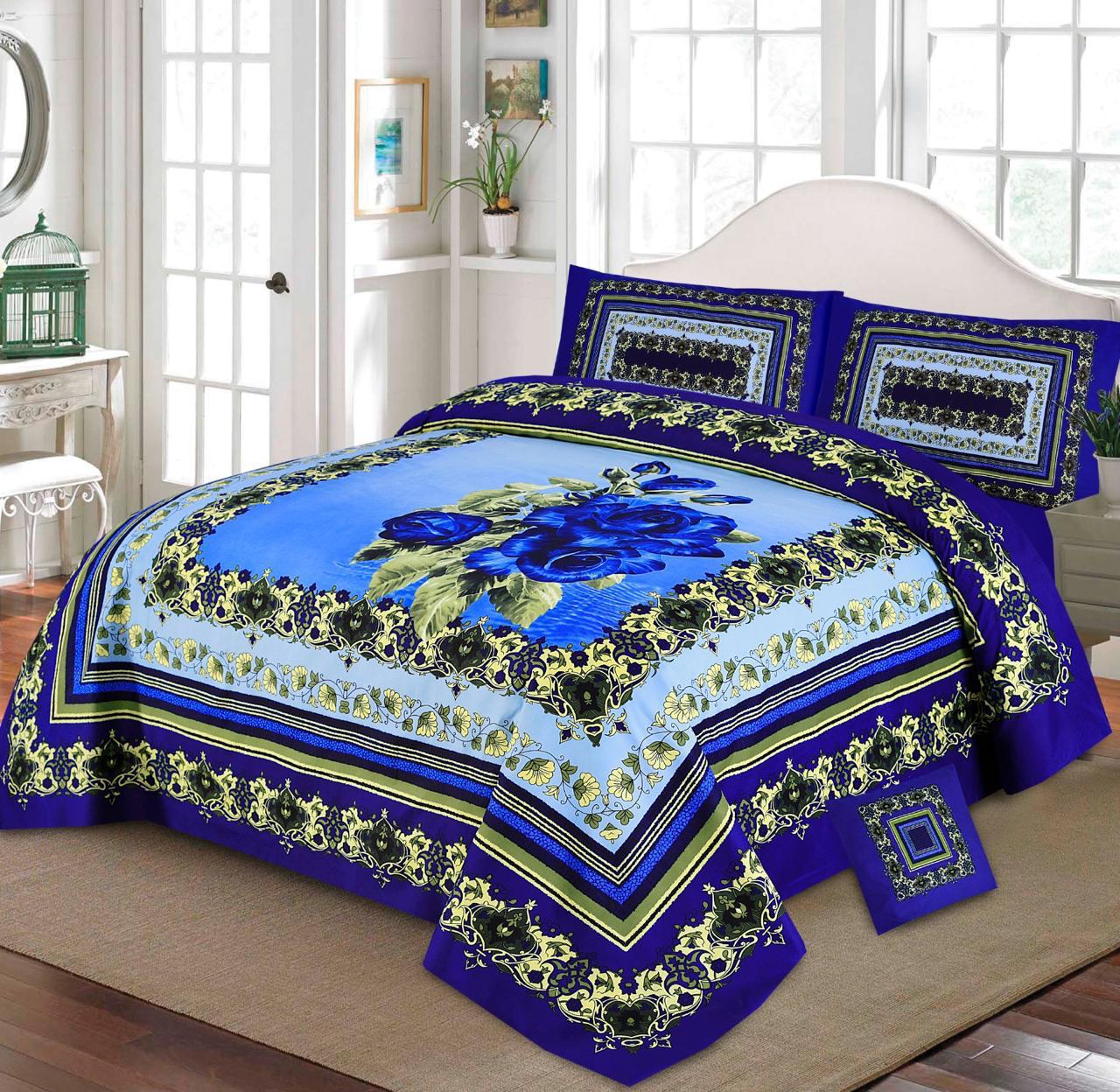 Blue Bedsheet 4Pcs