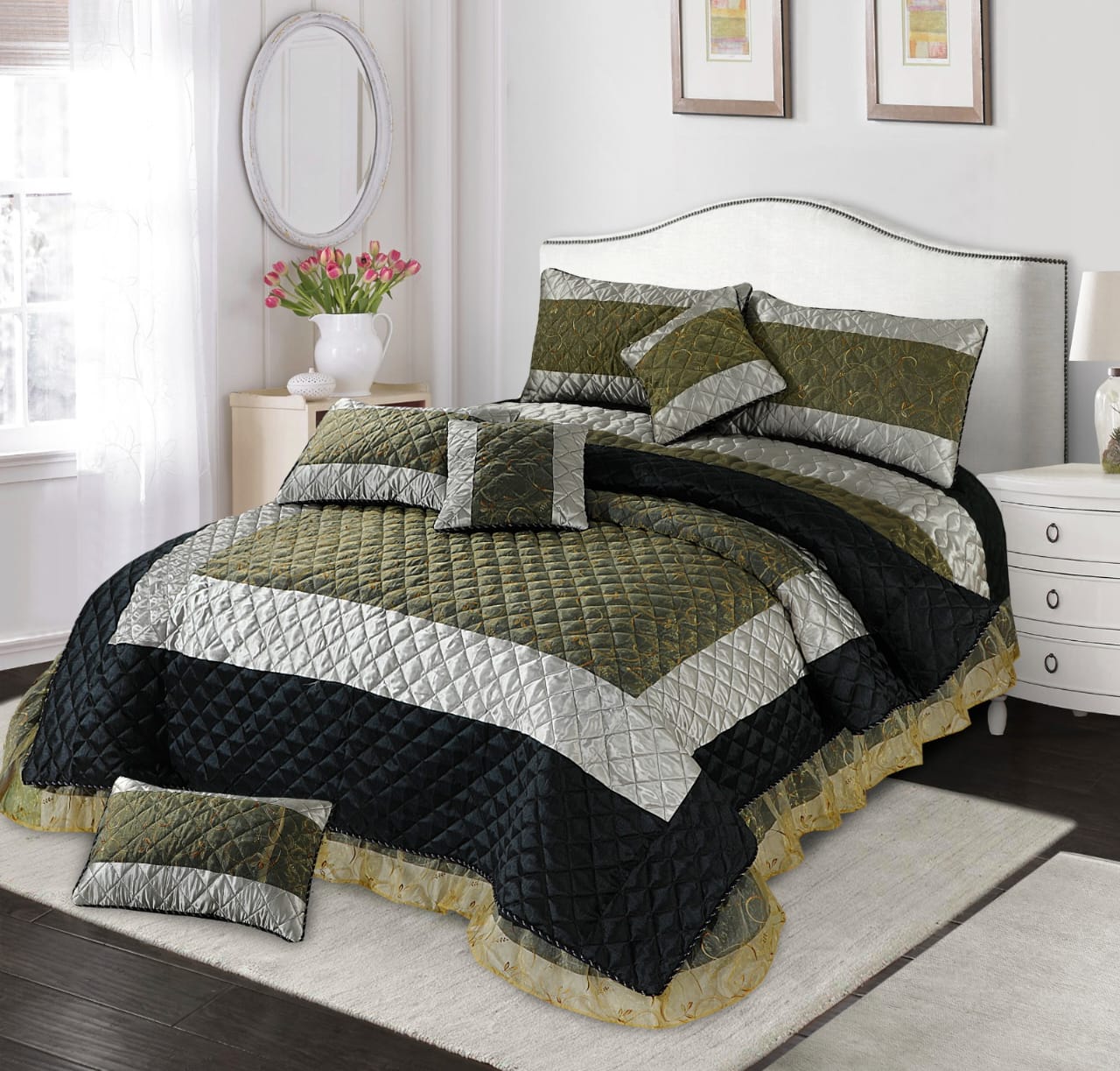 Bridle Orghanza Quilt Set 8Pcs D17