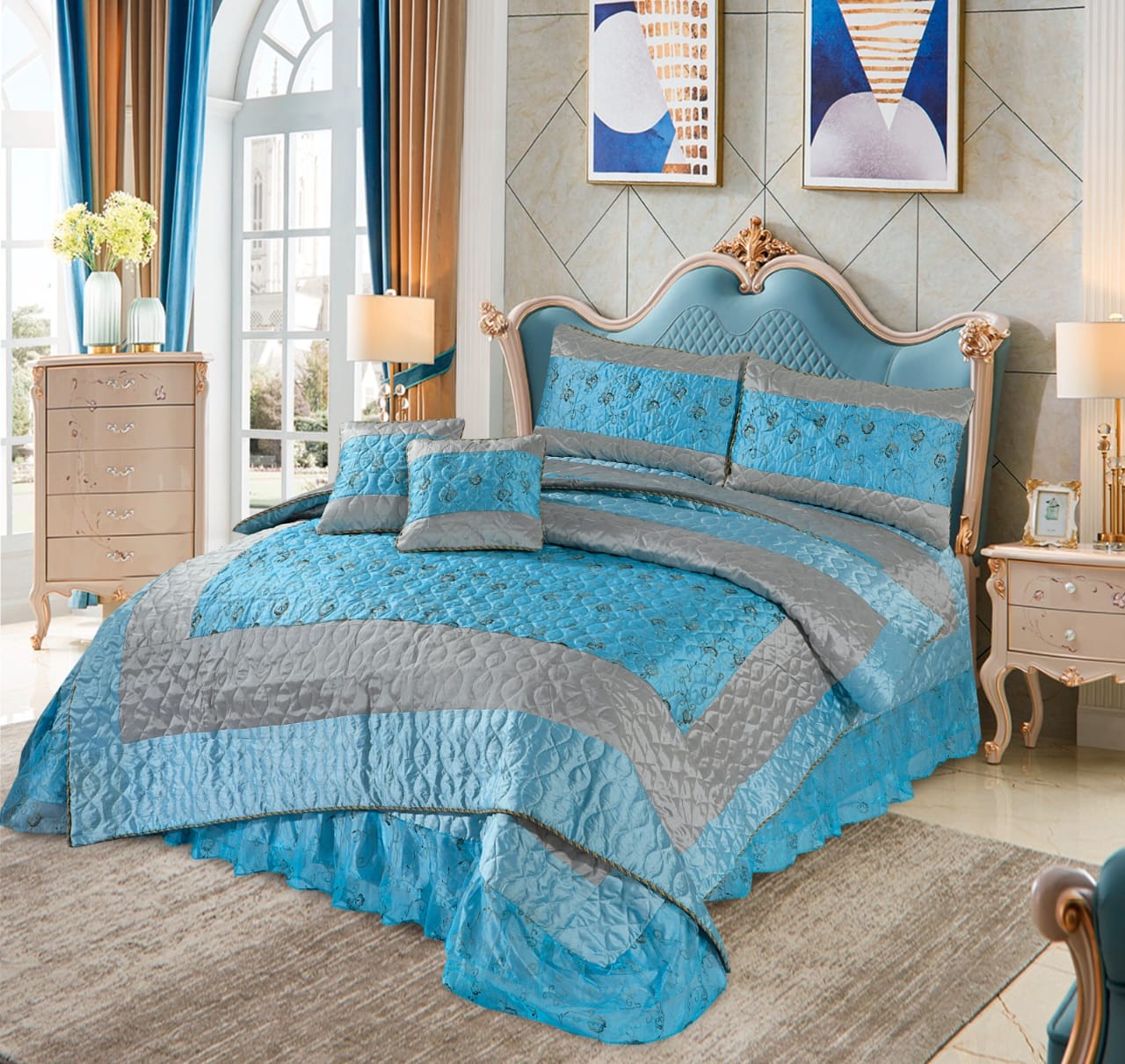 Bridle Orghanza Quilt Set 8Pcs D16