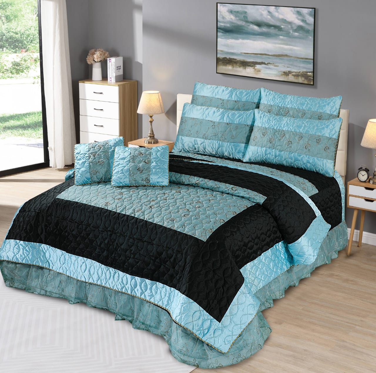 Bridle Orghanza Quilt Set 8Pcs D15