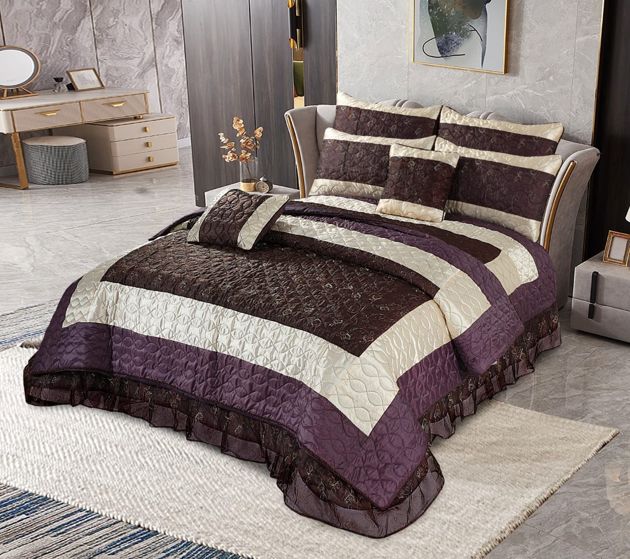 Bridle Orghanza Quilt Set 8Pcs D13