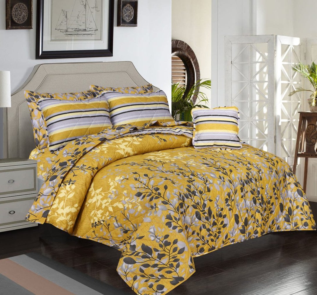 Yellow Teni Comforter Set 7Pcs