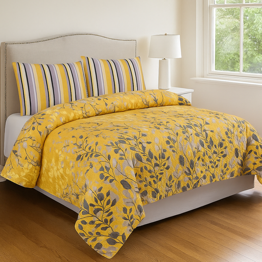 Yellow Bedsheet 3 Pcs