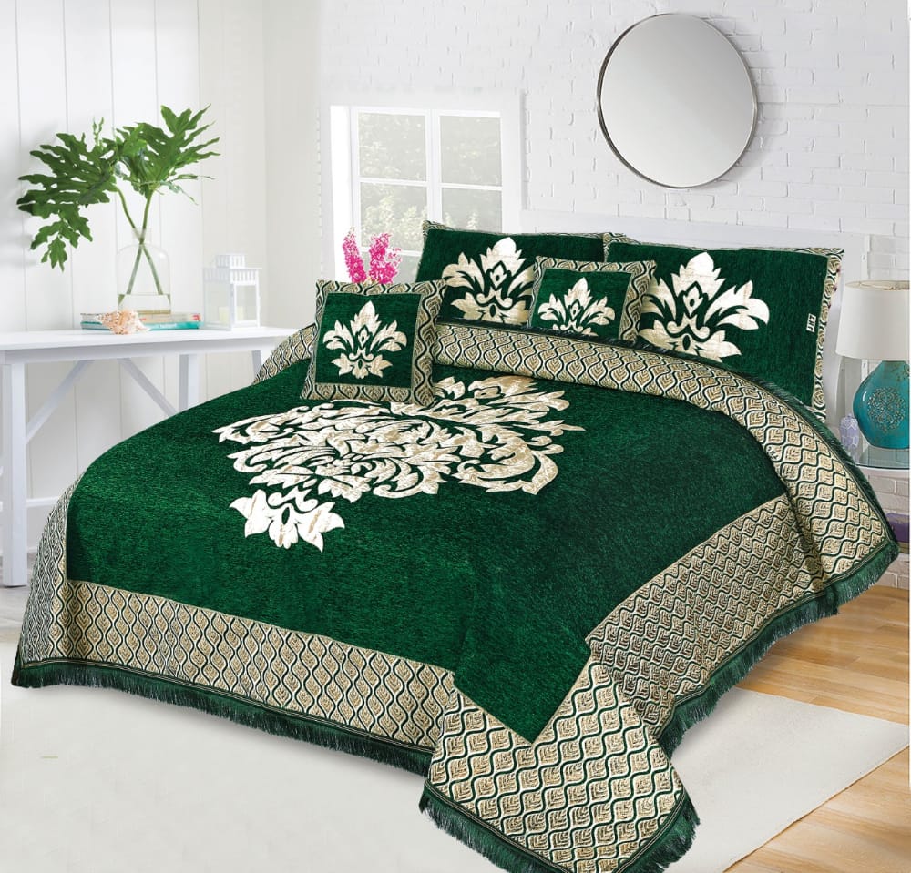 Detery Velvet Jaquard BedSheet 5Pcs