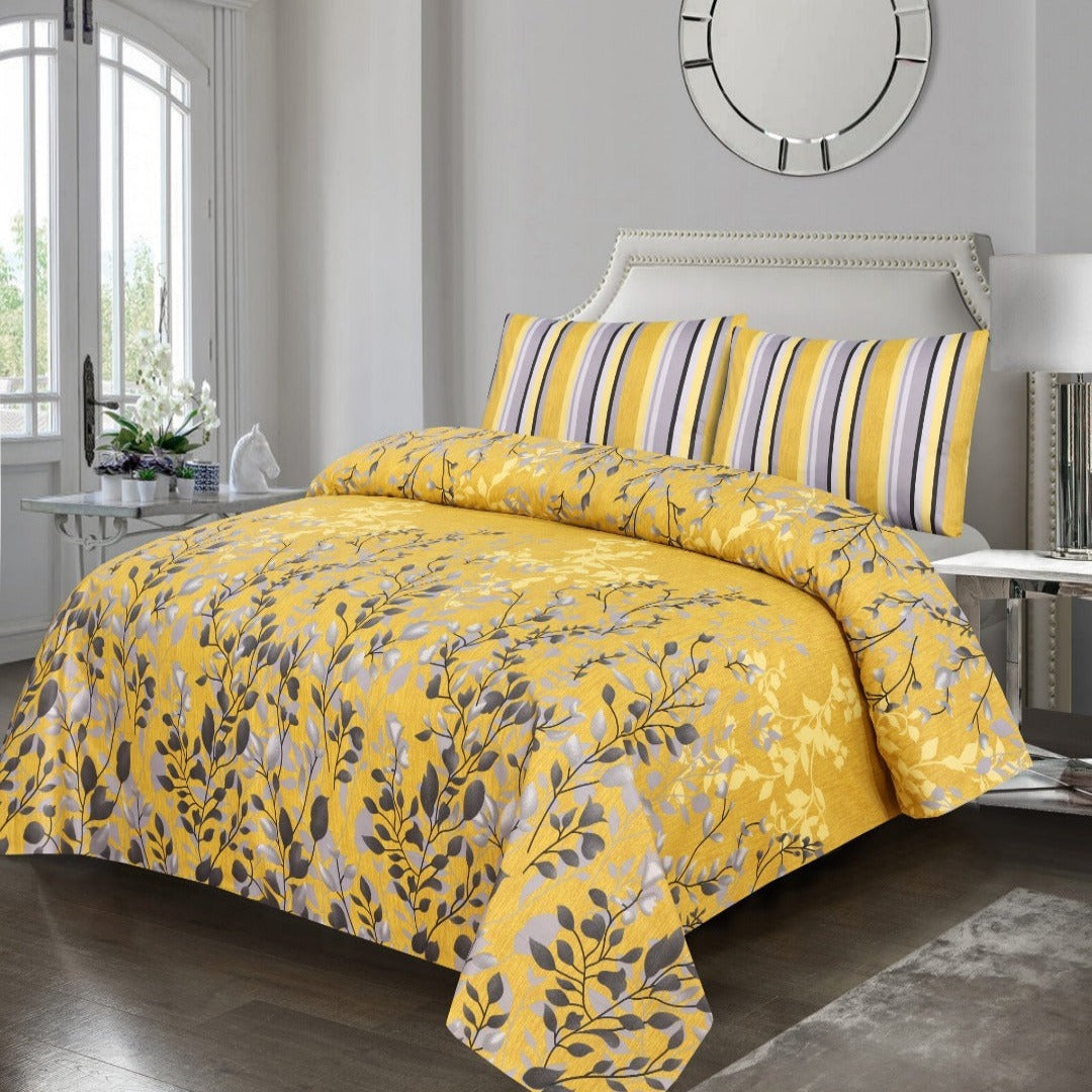 Yellow Bedsheet 3 Pcs