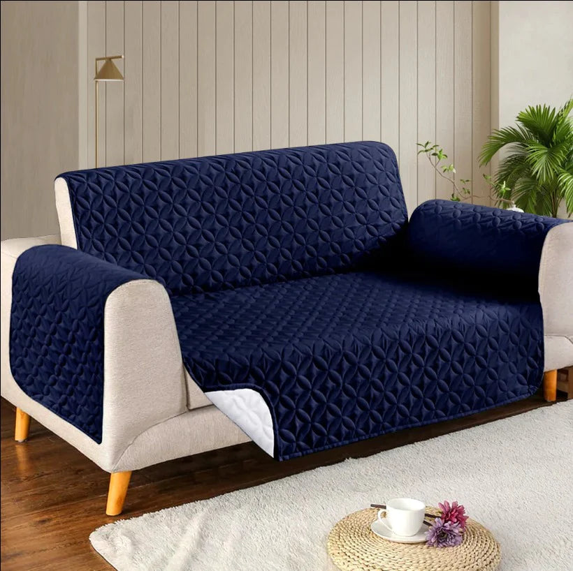 Navy Waterproof Sofa Cover