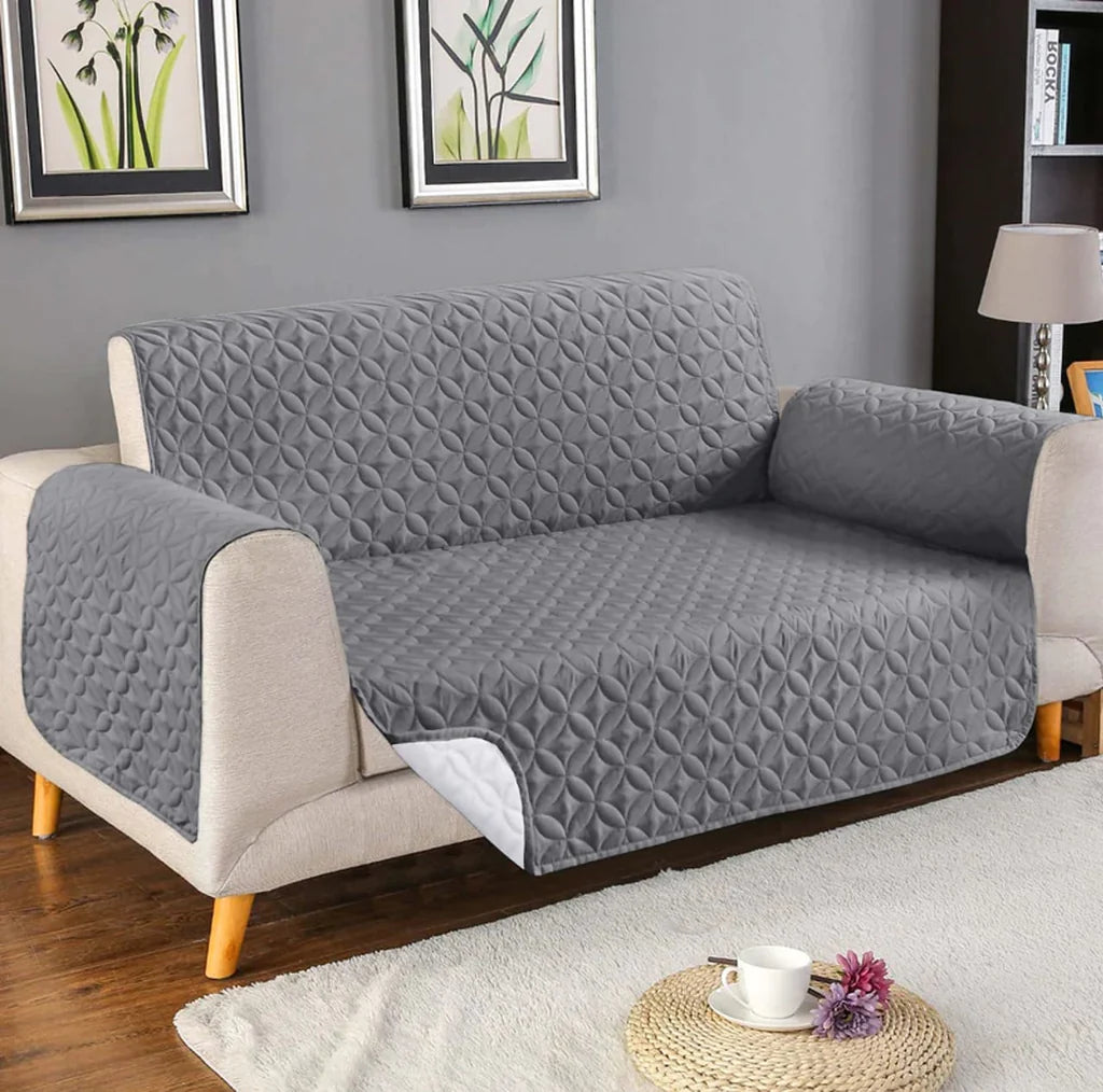 Grey Waterproof Sofa Cover