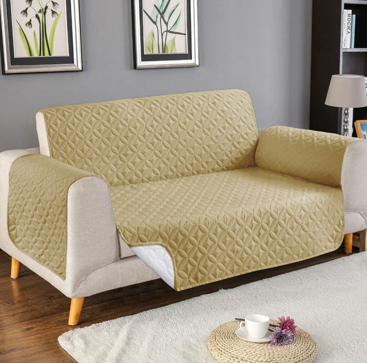 Cream Waterproof Sofa Cover